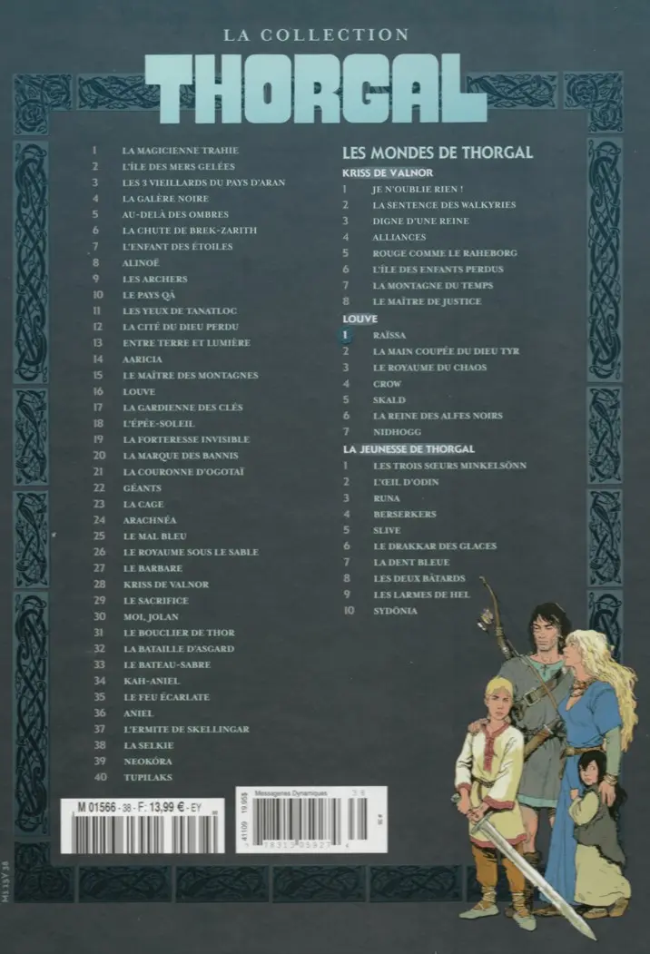 Verso de l'album Thorgal - La collection Tome 38 Raïssa