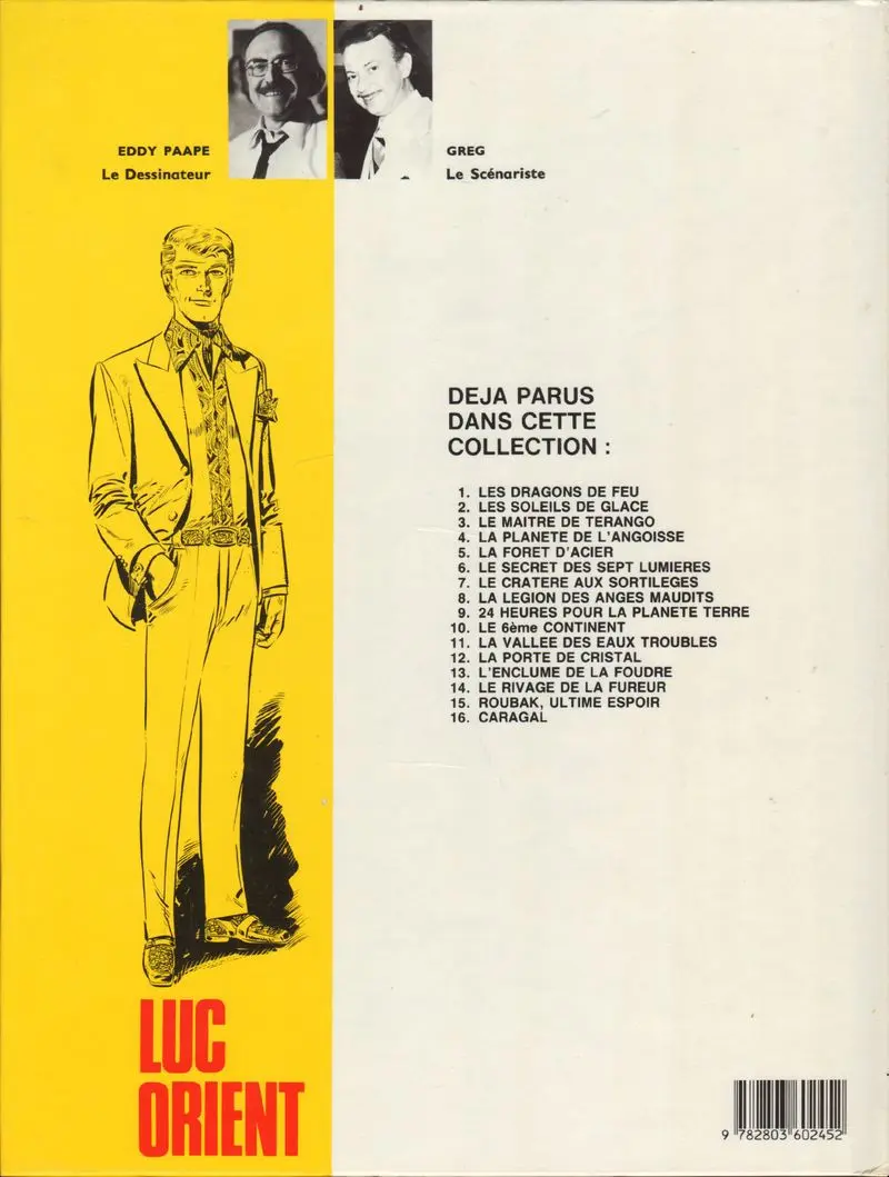 Verso de l'album Luc Orient Tome 11 La vallée des eaux troubles