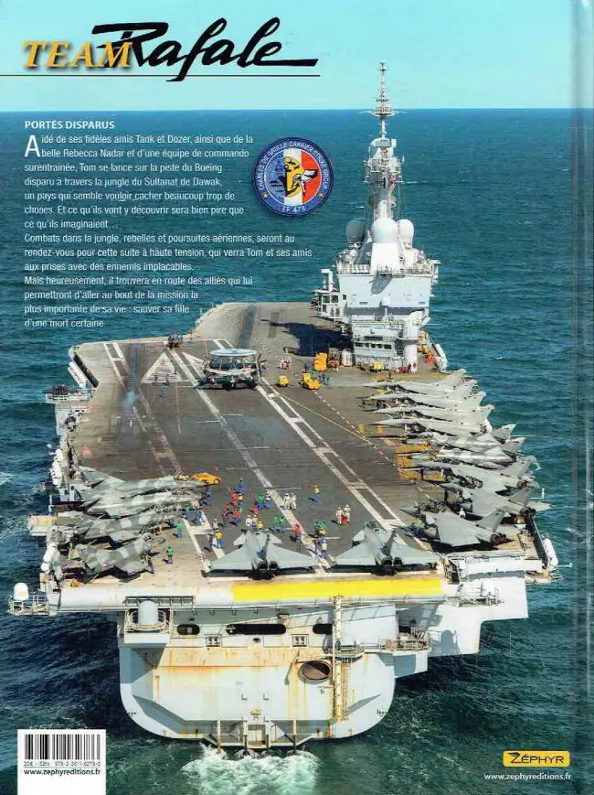 Verso de l'album Team Rafale N° 11 Portés disparus