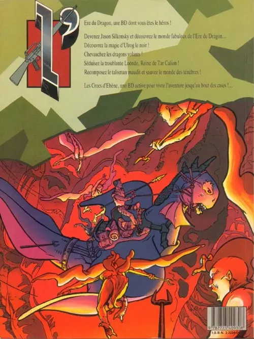 Verso de l'album Les Crocs d'ébène Tome 1 L'ère du dragon