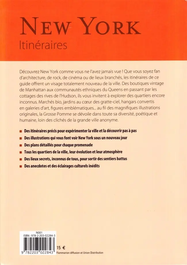 Verso de l'album Lonely Planet Tome 1 New York - Itinéraires