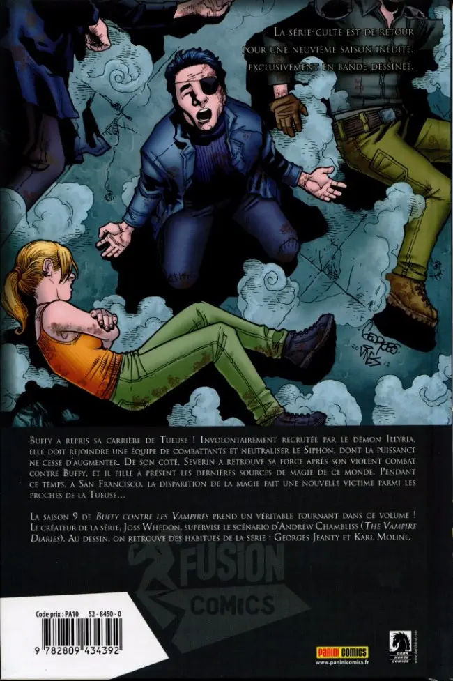 Verso de l'album Buffy contre les vampires - Saison 09 Tome 4 Bienvenue dans l'équipe
