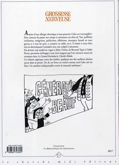 Verso de l'album Grossesse nerveuse