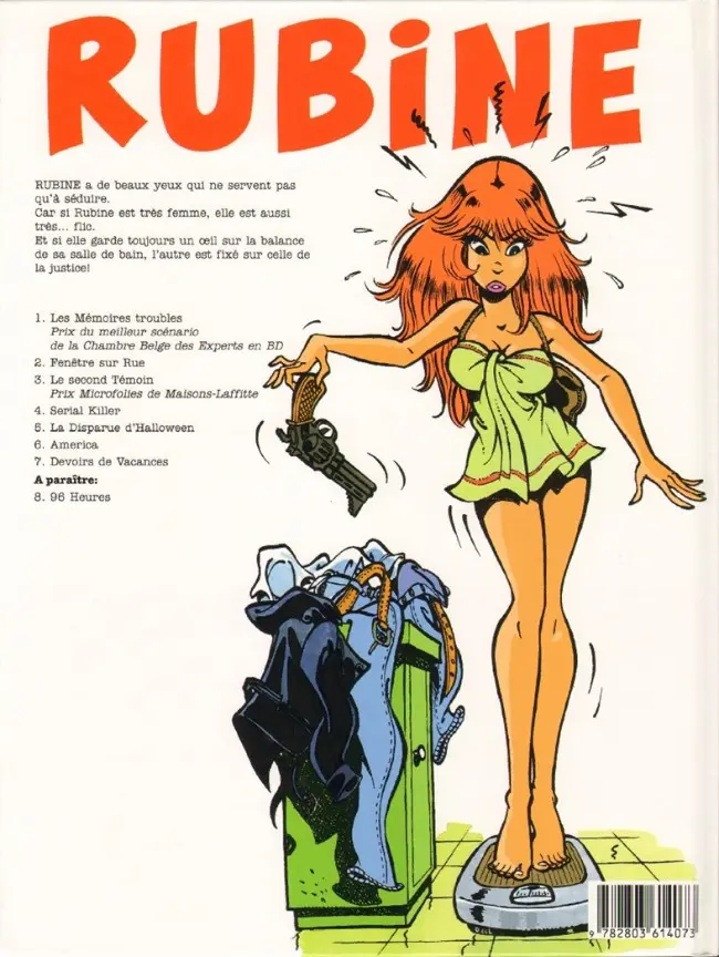 Verso de l'album Rubine Tome 7 Devoirs de vacances
