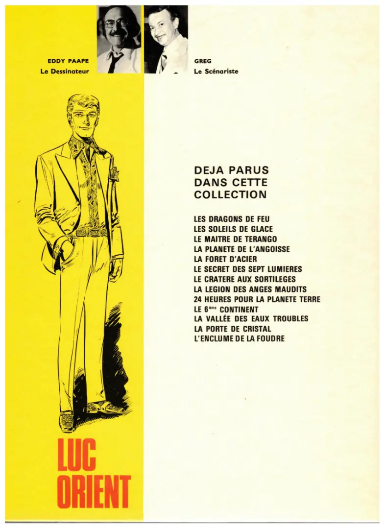 Verso de l'album Luc Orient Tome 13 L'enclume de la foudre