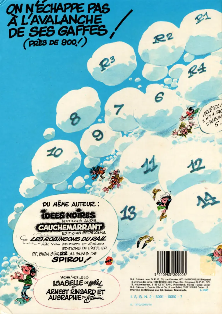 Verso de l'album Gaston Tome 8 Lagaffe nous gâte