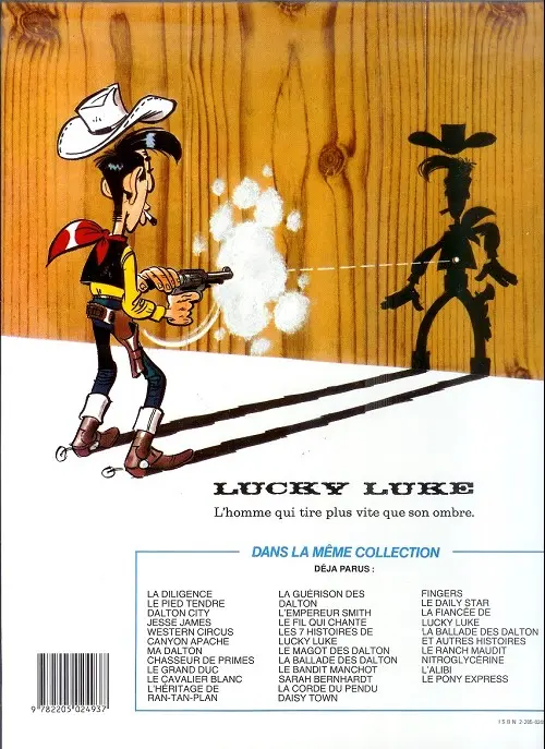 Verso de l'album Lucky Luke Tome 52 Fingers