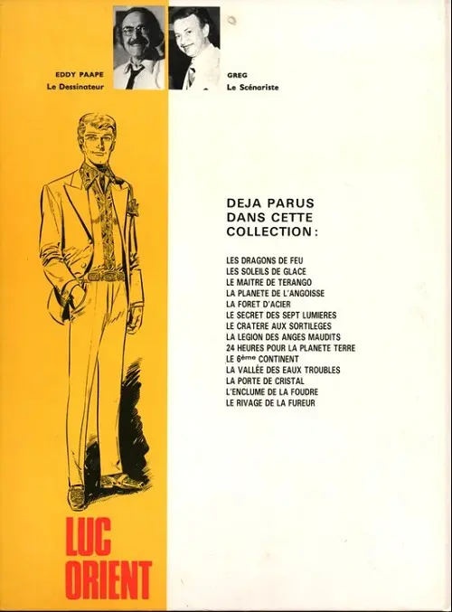 Verso de l'album Luc Orient Tome 13 L'enclume de la foudre