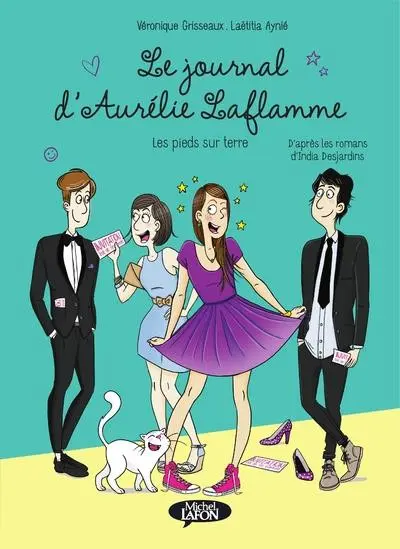 Couverture de l'album Le Journal d'Aurélie Laflamme Tome 5 Les pieds sur terre