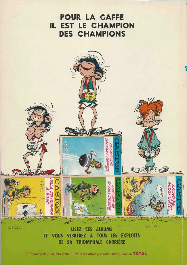 Verso de l'album Gaston Tome 9 Le cas lagaffe