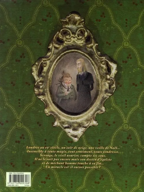 Verso de l'album Scrooge, un chant de Noël