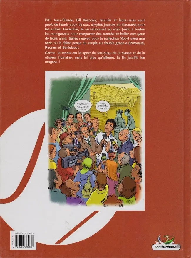 Verso de l'album Les Tennismen Tome 1