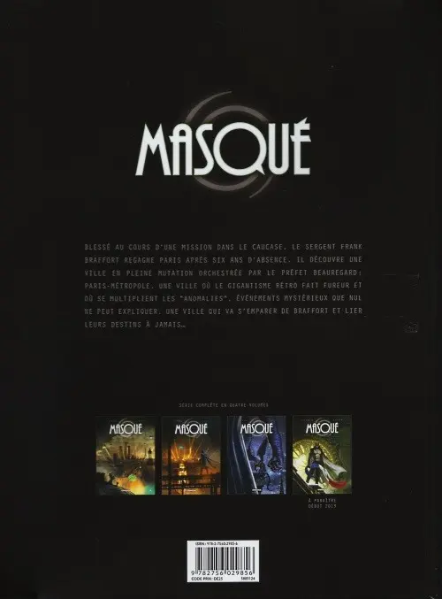 Verso de l'album Masqué Tome 3 Chimères et Gargouilles