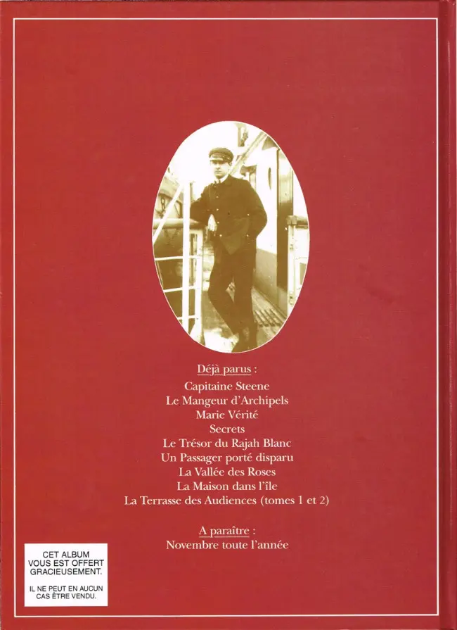 Verso de l'album Théodore Poussin Tome 1 Capitaine Steene