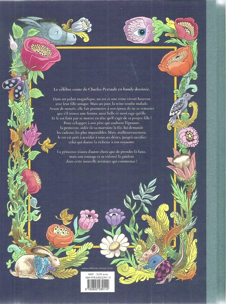 Verso de l'album La princesse Peau d'Âne