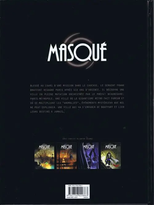 Verso de l'album Masqué Tome 4 Le préfet spécial