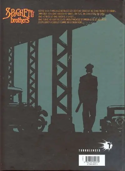 Verso de l'album Spaghetti Brothers Version en couleur Tome 10