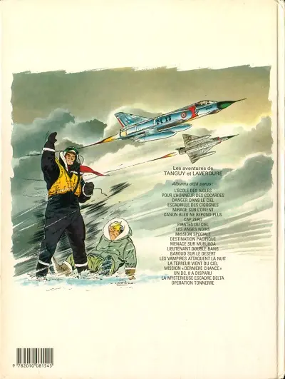 Verso de l'album Tanguy et Laverdure Tome 20 Opération Tonnerre