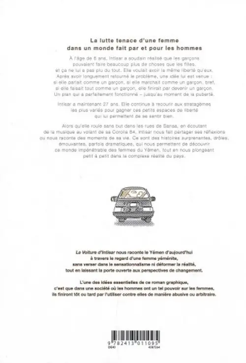 Verso de l'album Intisar, portrait d'une femme moderne du Yémen Tome 1 La voiture d'Intisar