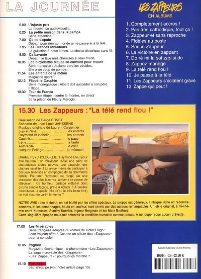 Verso de l'album Les Zappeurs Tome 9 La télé rend flou !