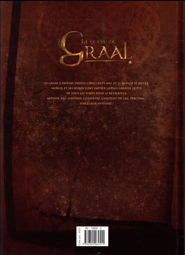 Verso de l'album La Quête du Graal Tome 5 Galaad