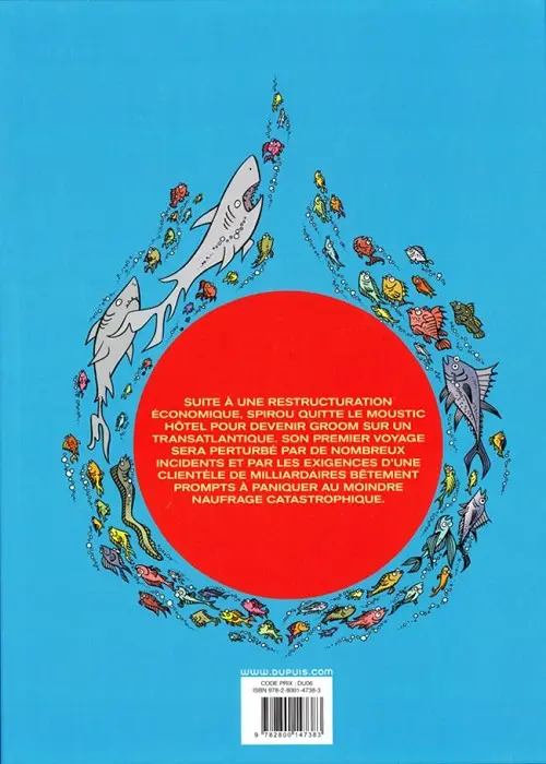 Verso de l'album Spirou et Fantasio - Une aventure de... / Le Spirou de... Tome 6 Panique en Atlantique