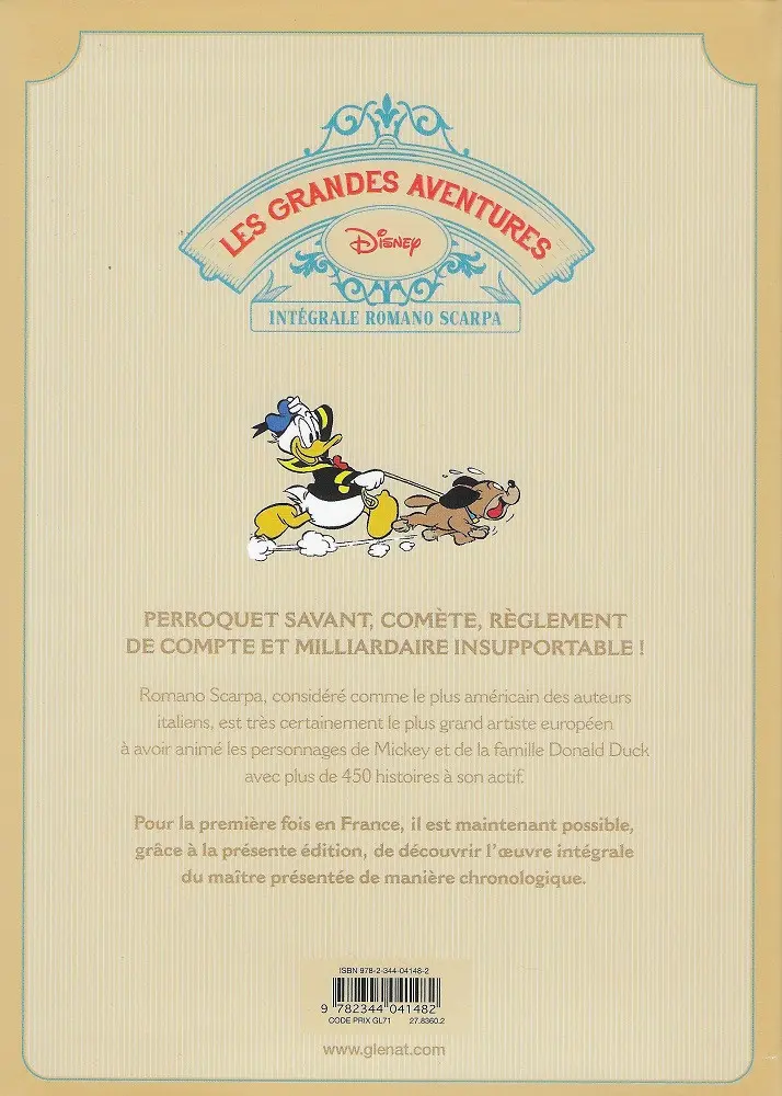 Verso de l'album Les Grandes aventures Disney Tome 7 1962 : Le perroquet savant et autres histoires