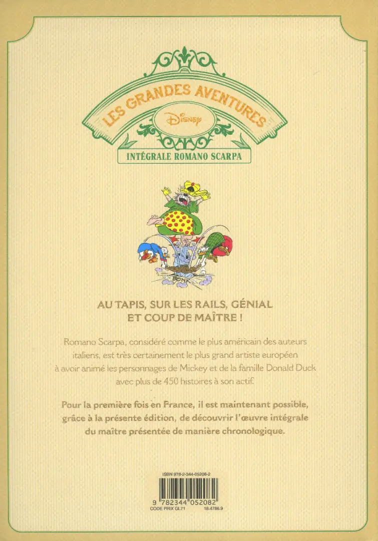 Verso de l'album Les Grandes aventures Disney Tome 12 1965 : Deux têtes pour un turban et autres histoires