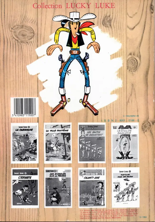 Verso de l'album Lucky Luke Tome 27 Le 20ème de cavalerie