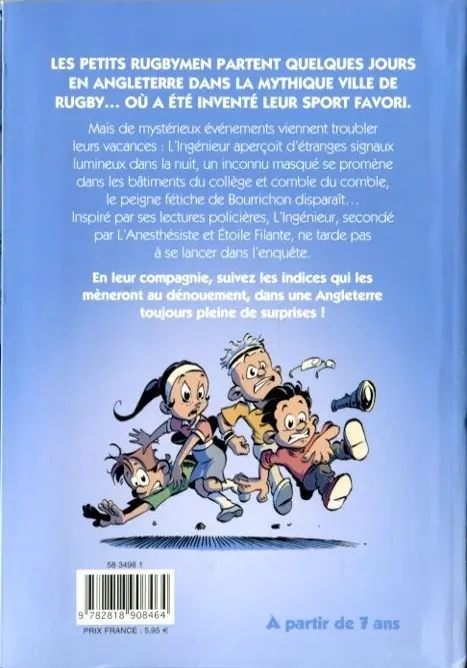 Verso de l'album Les Petits rugbymen Tome 3 Mystère à rugby