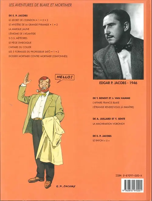 Verso de l'album Blake et Mortimer Tome 9 Le piège diabolique