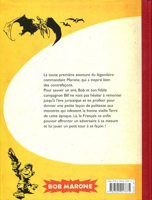 Verso de l'album Bob Marone Le dinosaure blanc