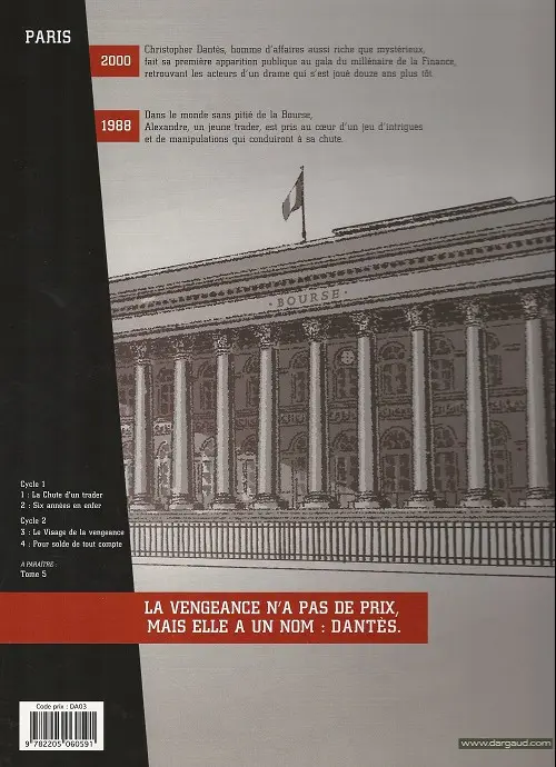 Verso de l'album Dantès Tome 2 Six années en enfer