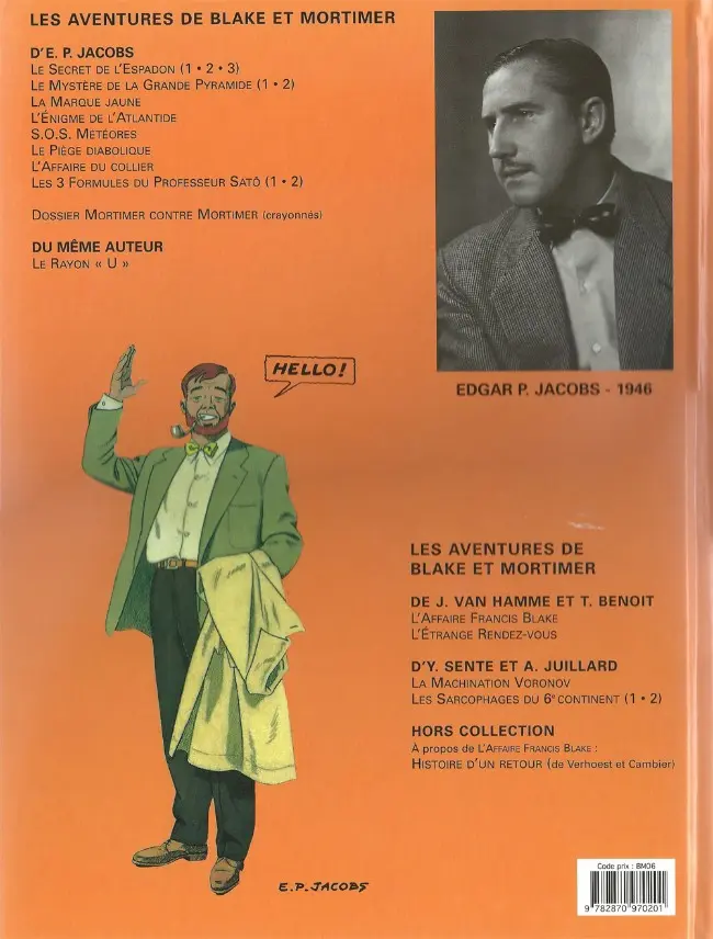 Verso de l'album Blake et Mortimer Tome 9 Le piège diabolique