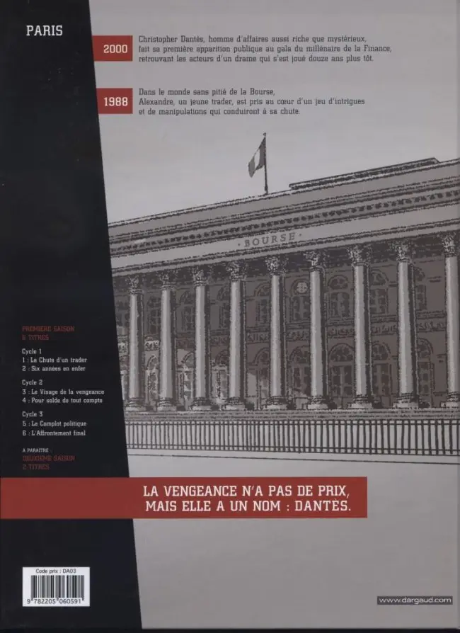 Verso de l'album Dantès Tome 2 Six années en enfer