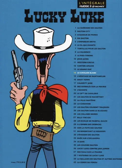 Verso de l'album Lucky Luke Tome 14 Le cavalier blanc