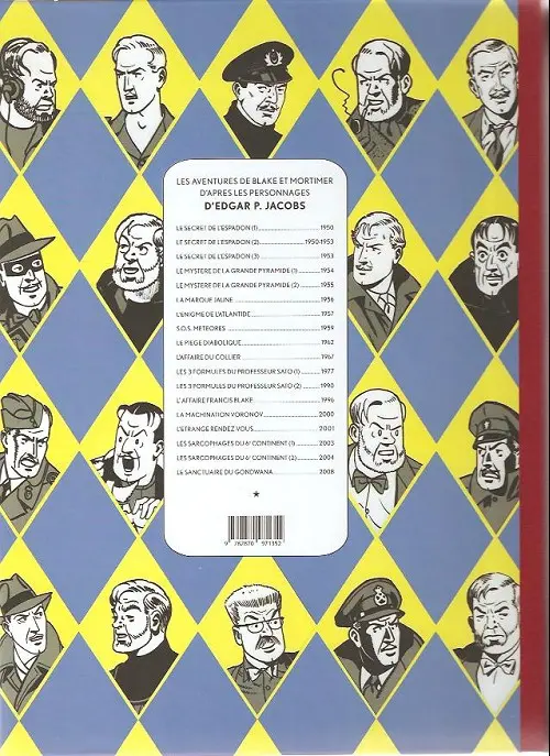 Verso de l'album Blake et Mortimer Tome 16 Les Sarcophages du 6e continent - Tome I - La Menace universelle