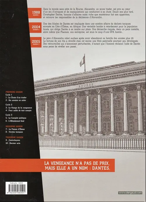 Verso de l'album Dantès Tome 2 Six années en enfer