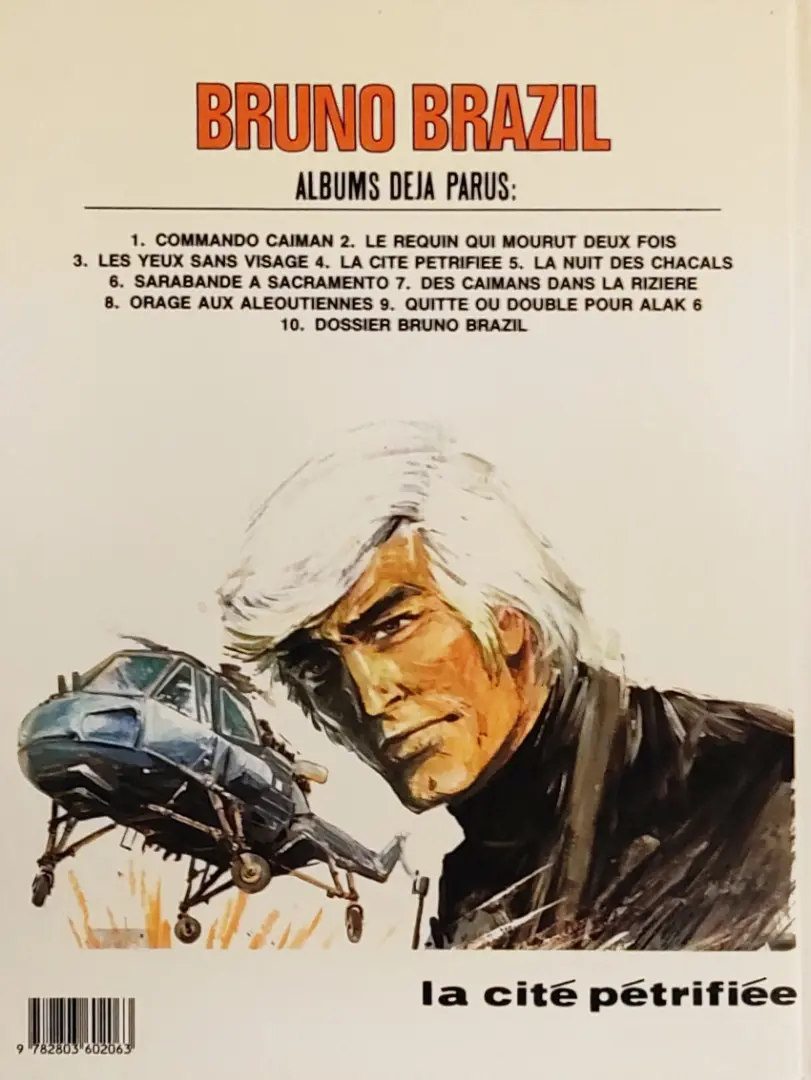 Verso de l'album Bruno Brazil Tome 4 La cité pétrifiée