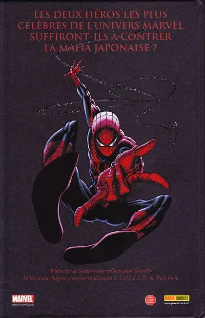 Verso de l'album Spider-Man Tome 1 Dans les griffes de Wolverine