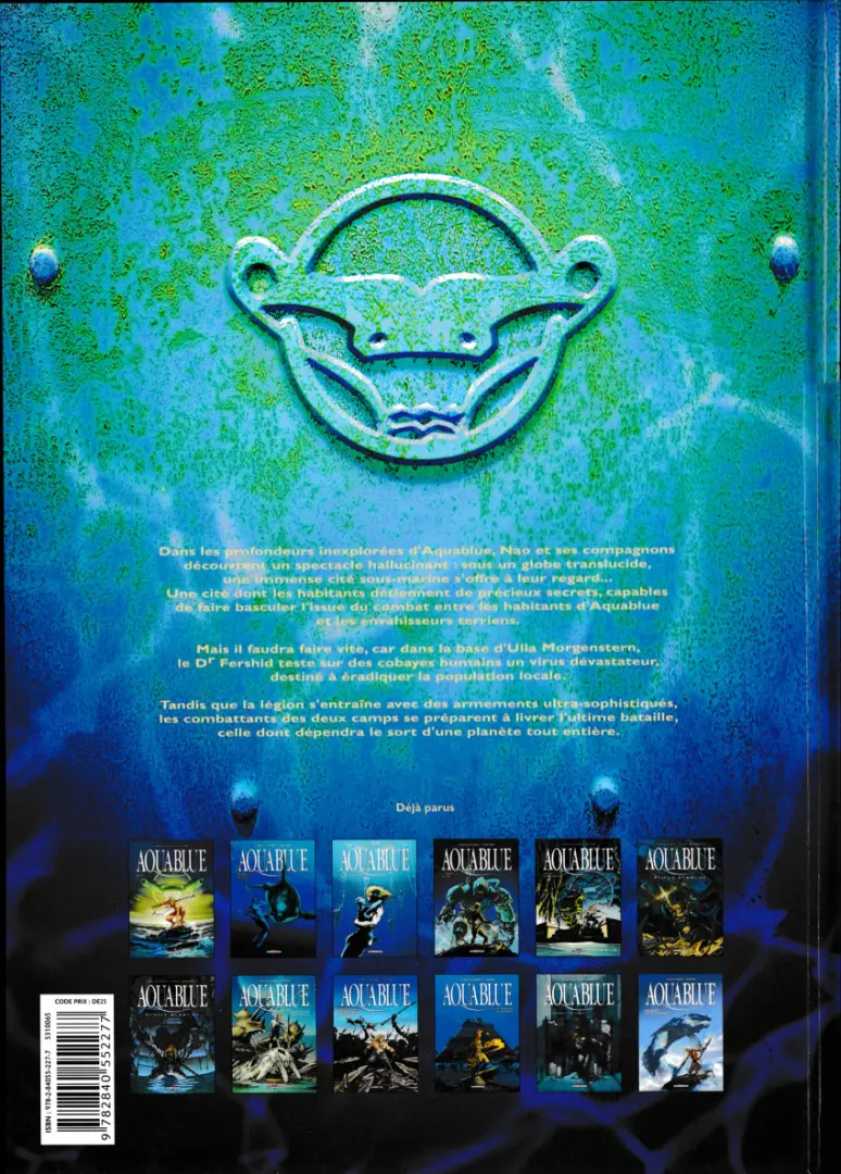 Verso de l'album Aquablue Tome 5 Projet Atalanta