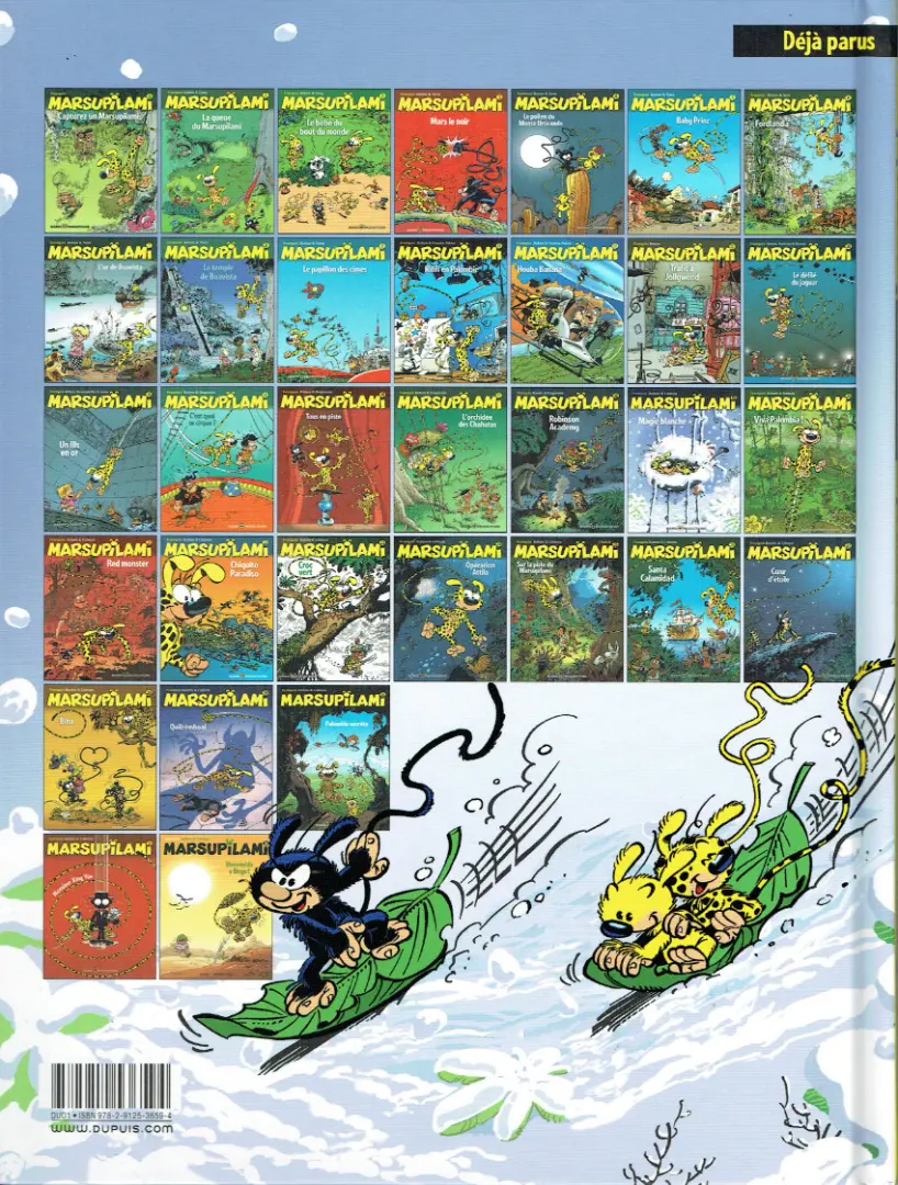 Verso de l'album Marsupilami Tome 19 Magie blanche