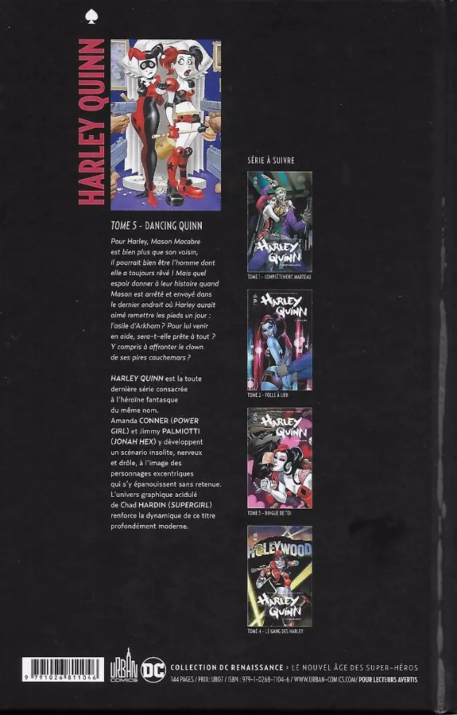Verso de l'album Harley Quinn Tome 5 Dancing Quinn