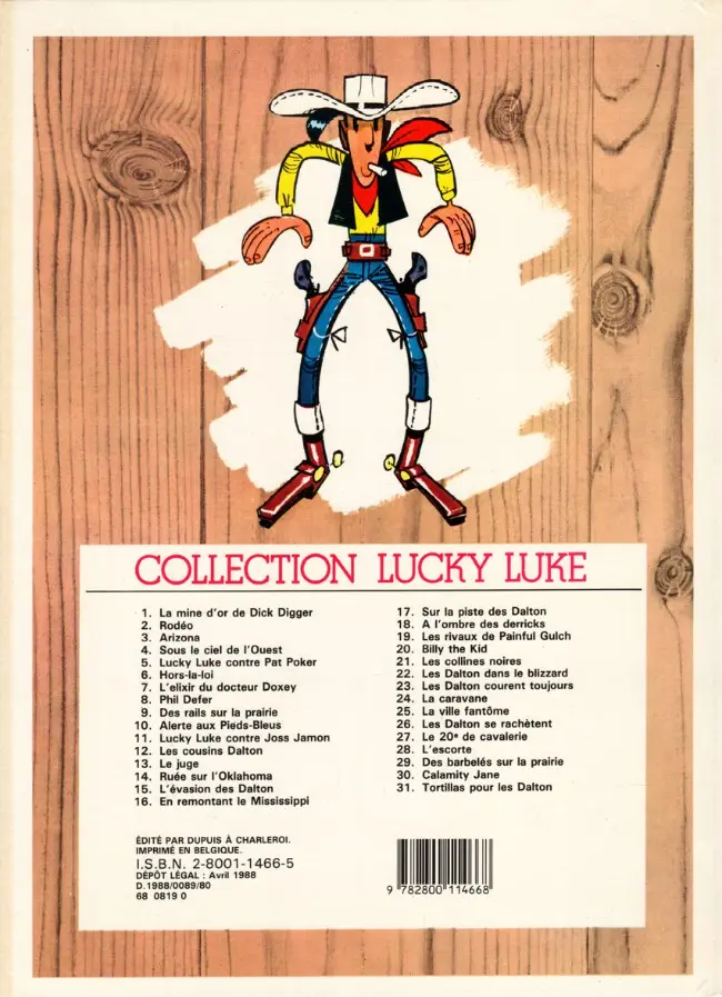Verso de l'album Lucky Luke Tome 26 Les Dalton se rachètent