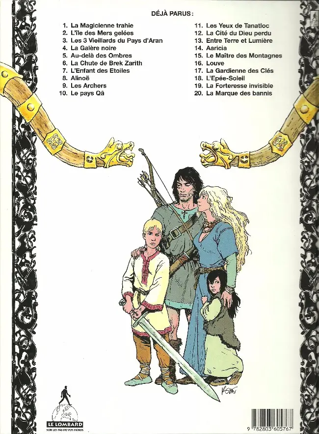 Verso de l'album Thorgal Tome 11 Les yeux de Tanatloc