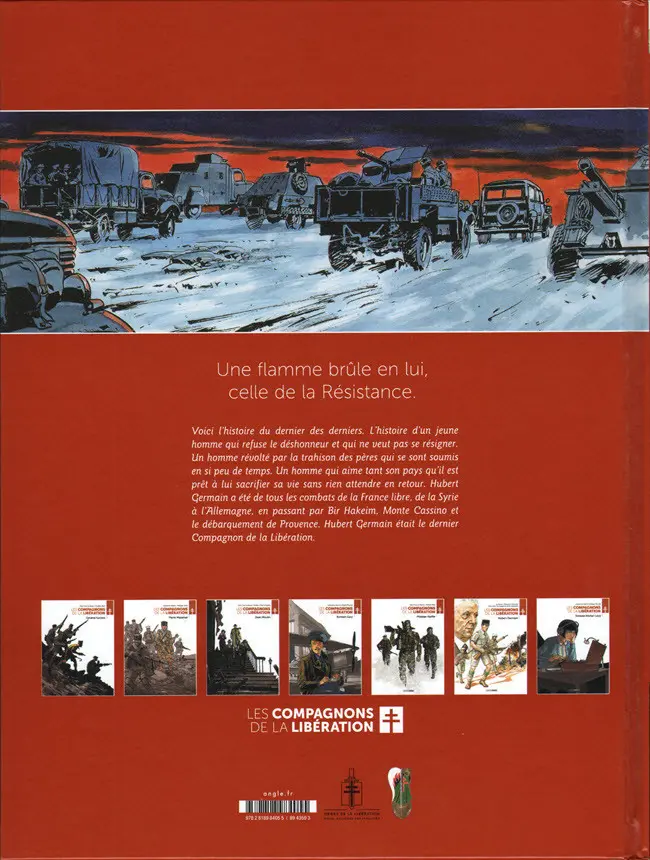 Verso de l'album Les compagnons de la Libération Tome 6 Hubert Germain