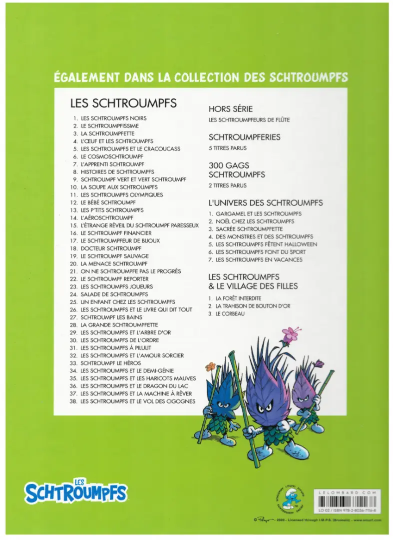 Verso de l'album Les Schtroumpfs & le Village des filles Tome 1 La forêt interdite
