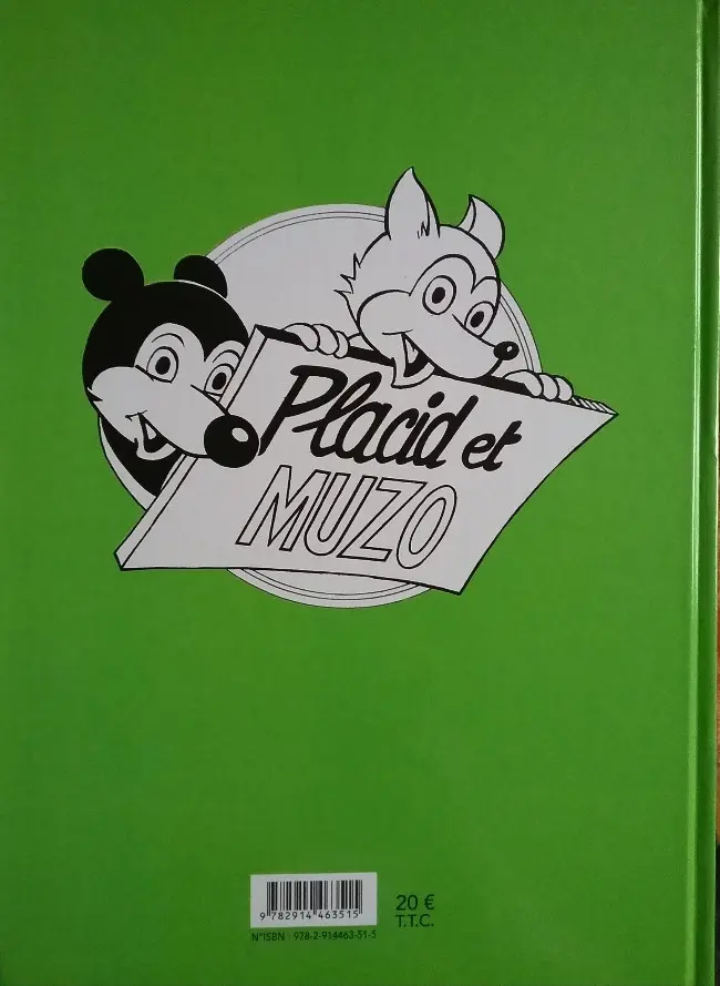 Verso de l'album Les aventures de Placid et Muzo