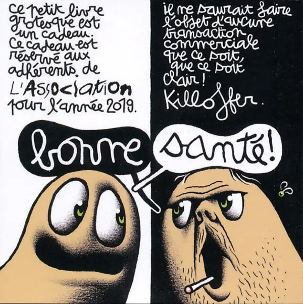 Verso de l'album Le Noël de Léon notre étron Bonne année !