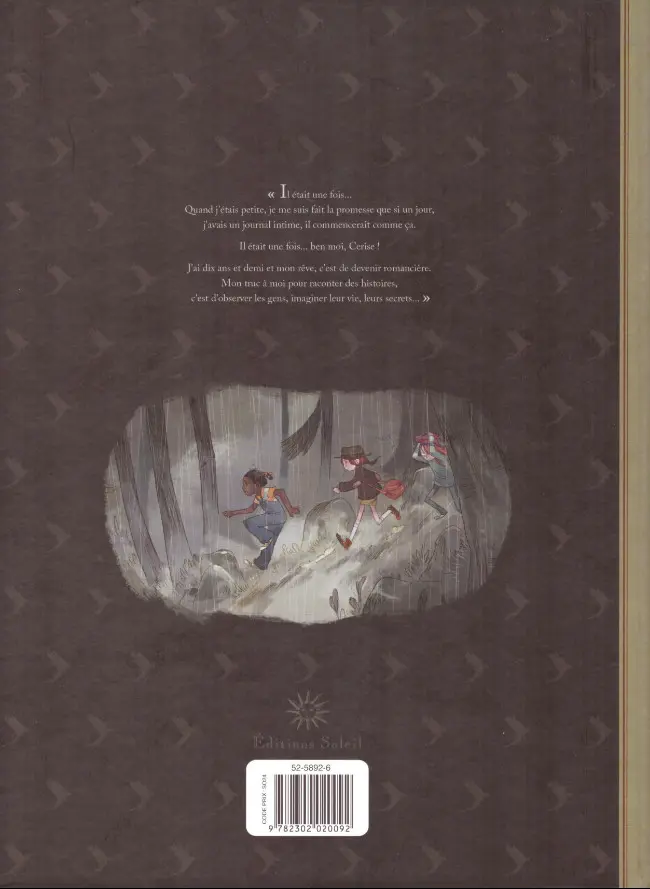 Verso de l'album Les Carnets de Cerise Tome 1 Le Zoo pétrifié